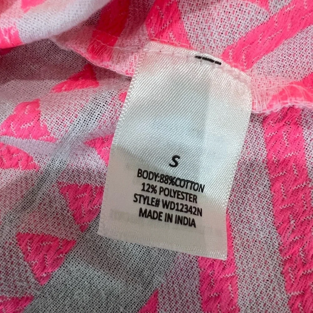 NWT Francesca’s Pink Ivory Aztec Printed Sleeveless Mini Dress Cotton Size Small